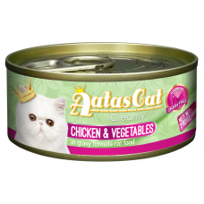 Aatas Cat Creamy Chicken & Vegetables 80g Carton (24 Cans), AAT3016 Carton (24 Cans), cat Wet Food, Aatas, cat Food, catsmart, Food, Wet Food